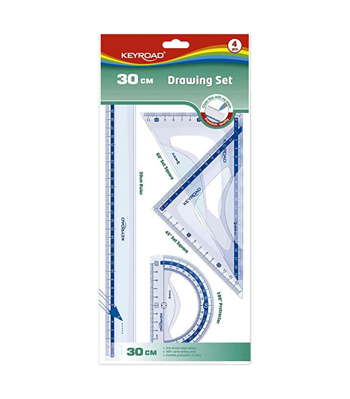 GEOMETRIJSKI SET KEYROAD 15CM 1/4